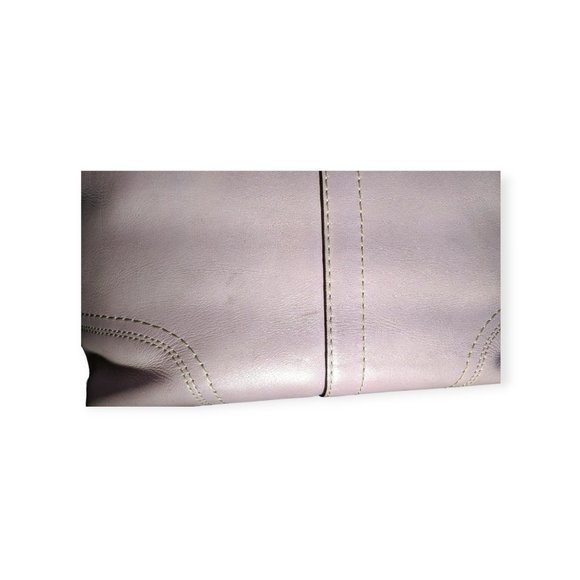 Lavender Purple Leather Shoulder Bag Double Handles Fob Hamilton 2010 🎉 - Picture 7 of 11